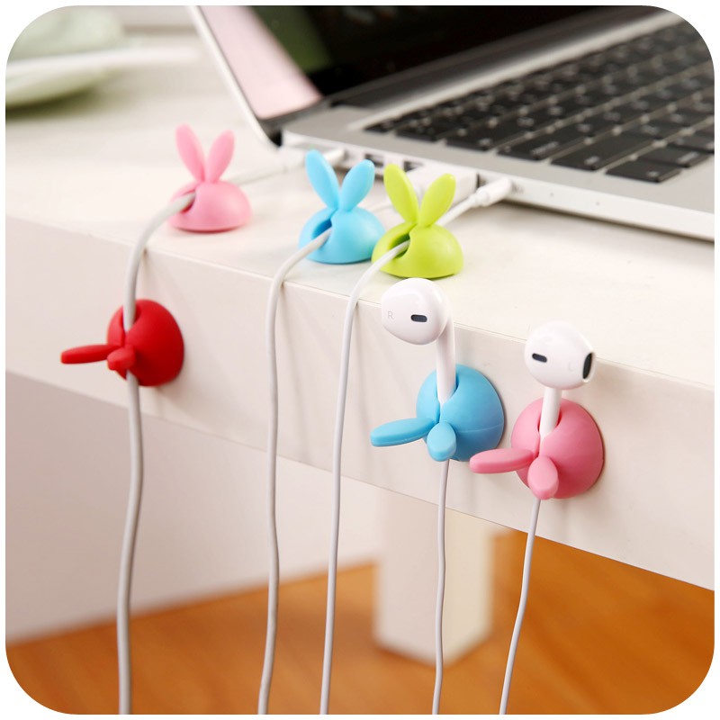 Kẹp dây điện tai thỏ tròn / Set 6 nút đỡ dây điện T3A3