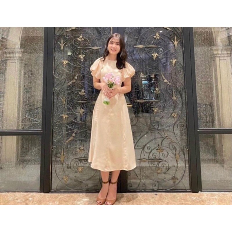 Maxi nude hở lưng nude