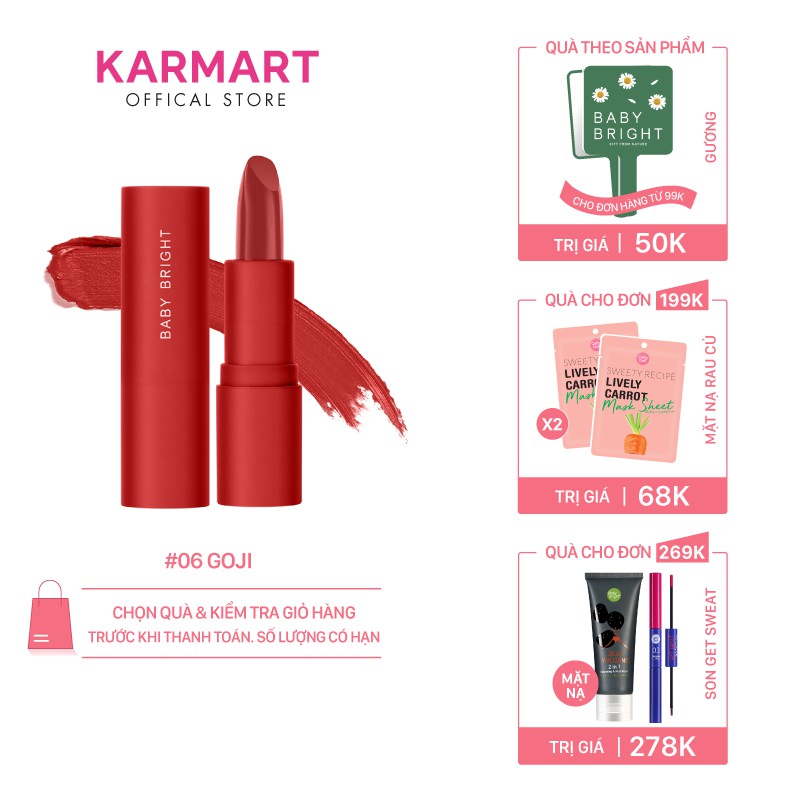Son Lì Baby Bright Cotton Matte Lipstick 3.6g