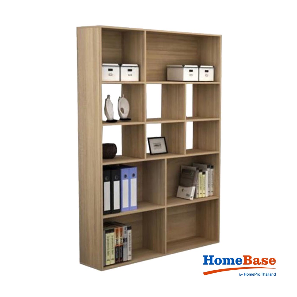HomeBase ME LIVING Kệ đa năng bằng gỗ ép Thái Lan SUPRA W120XD30XH180cm màu gỗ sồi