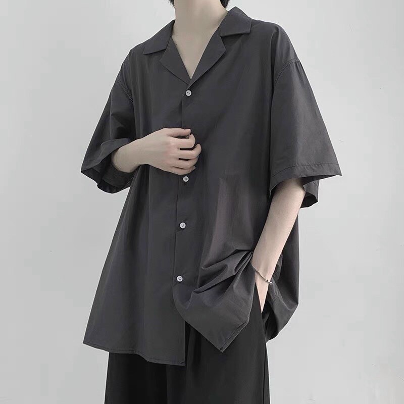 [Mã FATHANG5 giảm 10K đơn 50K] Áo Sơ Mi Vest tay ngắn nam nữ unisex trắng, đen - Kiểu áo sơ mi lụa form rộng | BigBuy360 - bigbuy360.vn