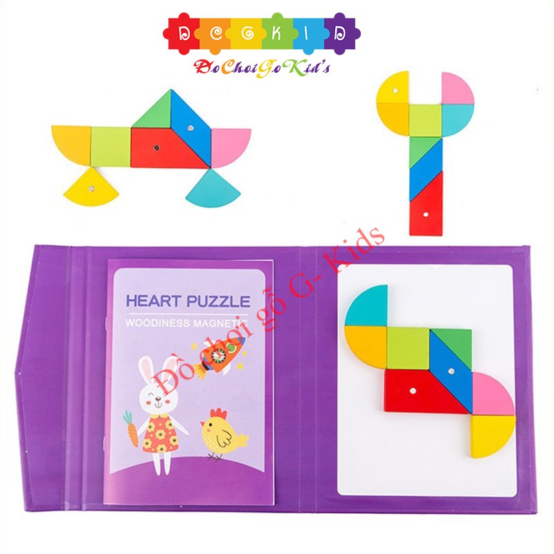 Đồ chơi xếp hình tangram gỗ luyện phát triển tư duy từ nhỏ cho bé