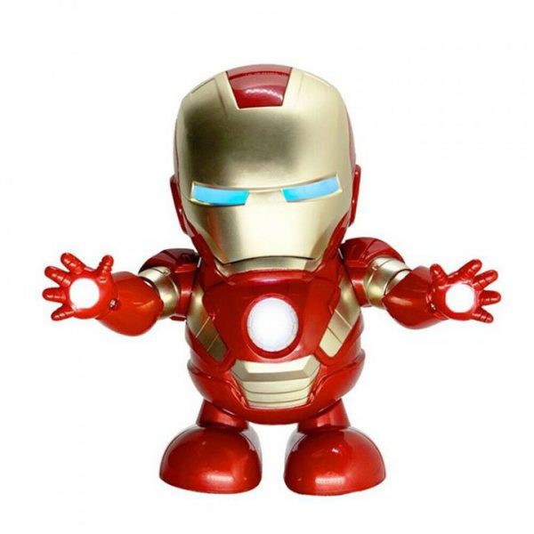 Robot Iron man nhảy múa có đèn nhạc