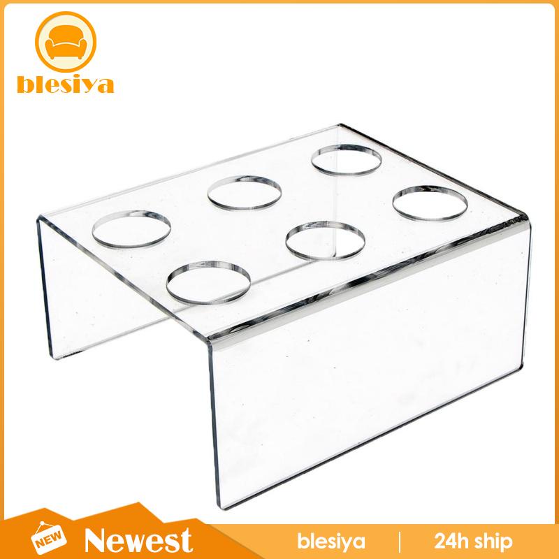 Giá đỡ kem ốc quế 6 lỗ bằng nhựa trong suốt tiện dụng
