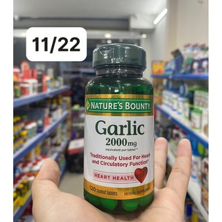 Viên tinh dầu tỏi garlic 2000mg nature's bounty, 120 viên, mỹ