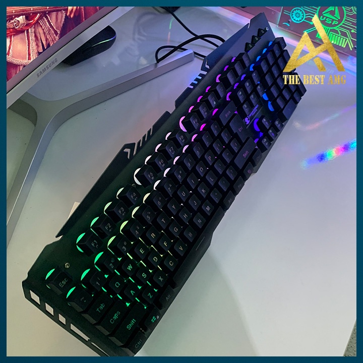 Bàn Phím Máy Tính Gaming Led RGB ASSASSINS AK8000 Bàn Phím Có Dây Gỉa Cơ Chơi Game Thiết Kế Độc Đáo