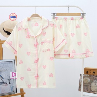 Bộ Pijama Thô Đũi Nhật Mặc Hè Cực Mát N