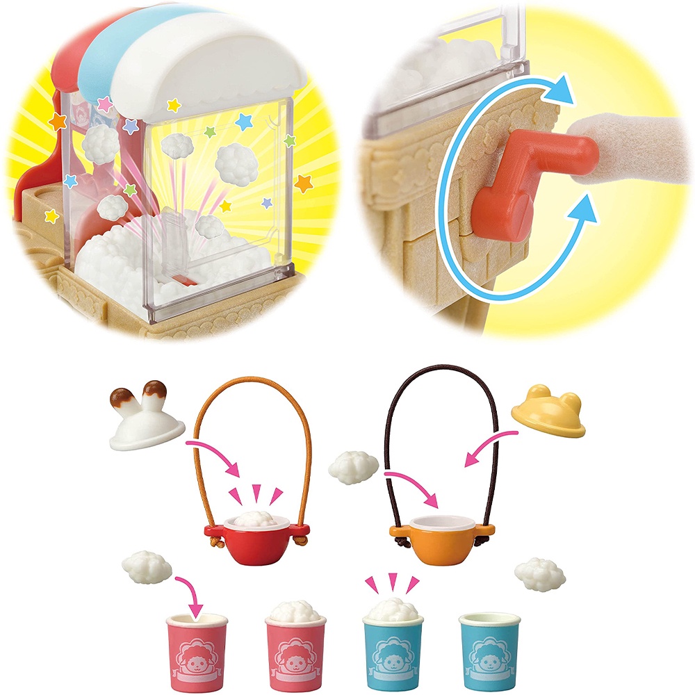 Sylvanian Families Xe Bán Bắp Rang Pom Pom Popcorn Cycle