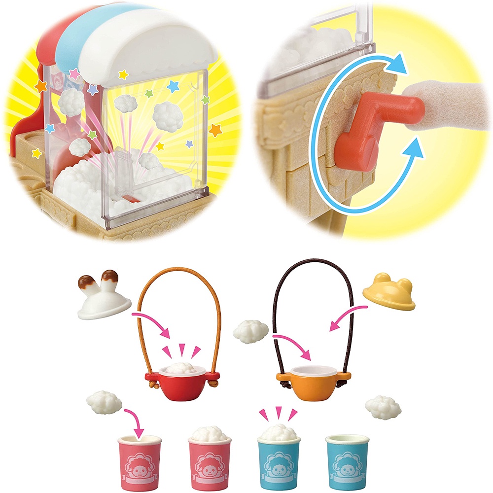 Sylvanian Families Xe Bán Bắp Rang Pom Pom Popcorn Cycle