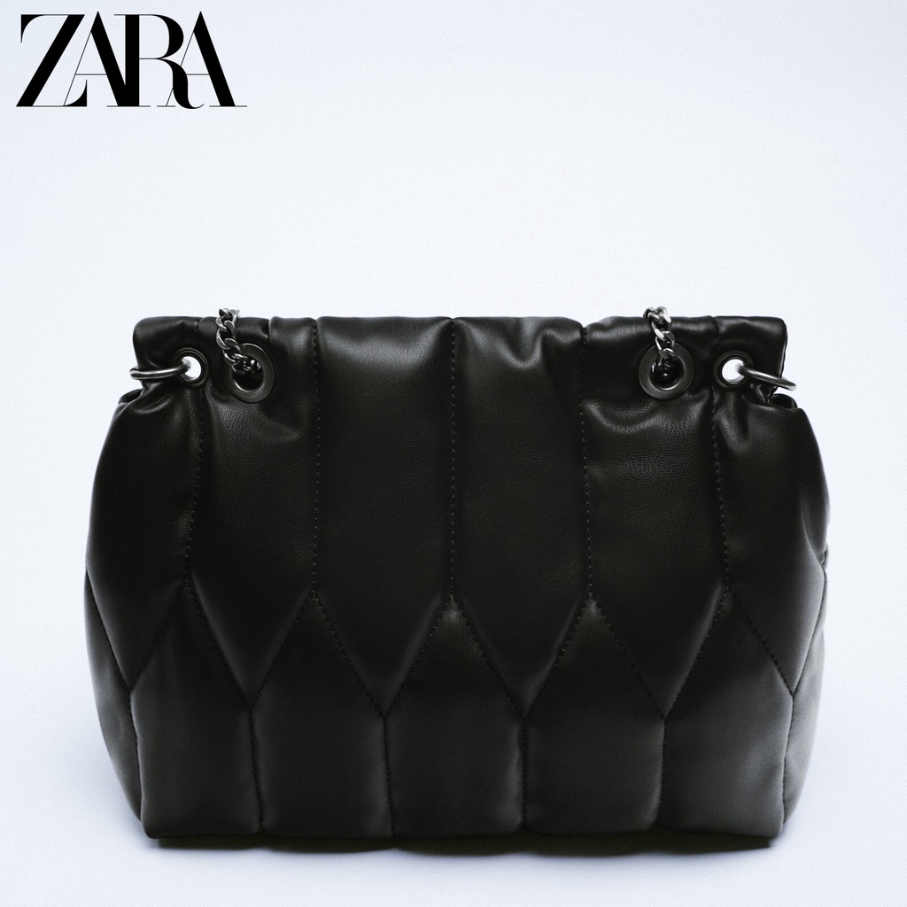 Túi Đeo Chéo Màu Đen Thời Trang Zara Sang Trọng Cho Nữ