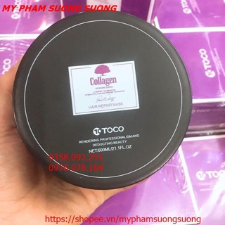 Hấp dầu tóc phục hồi Toco Collagen 600ml -SSU