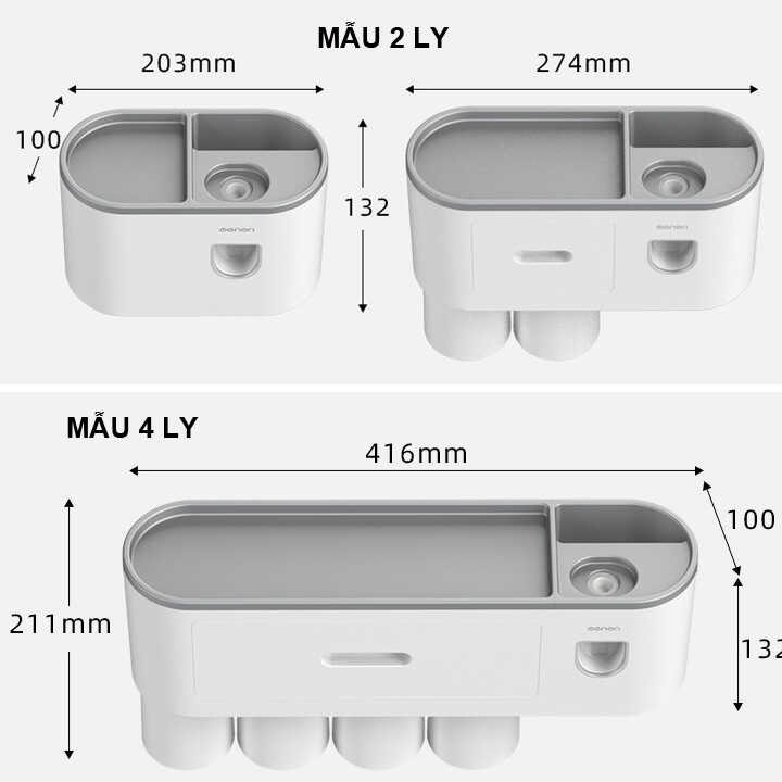 Giá Để Bàn Chải Đánh Răng Đa Năng Gắn Tướng Nhà Tắm MENEN - NK14