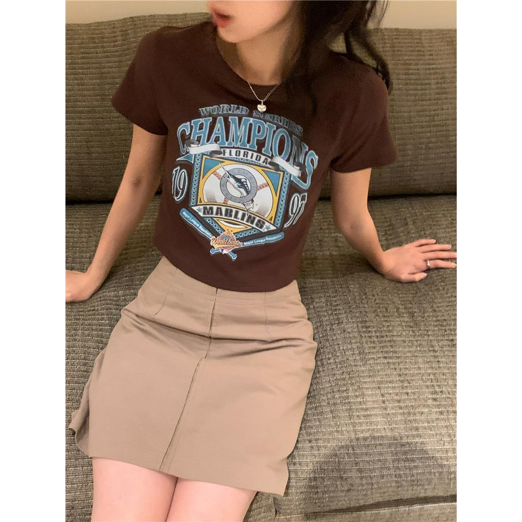 Áo Thun Dáng Ôm In Chữ Thời Trang Mùa Hè 64017