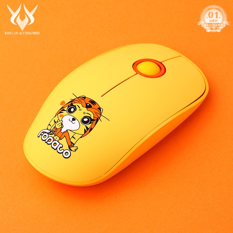 Chuột không dây Wireless FD L8 pin dùng đến 24 tháng (Vàng) Phụ kiện 1986