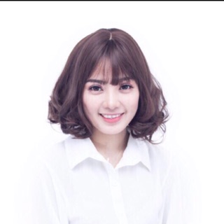Tóc giả xoăn ngắn ngang cằm
