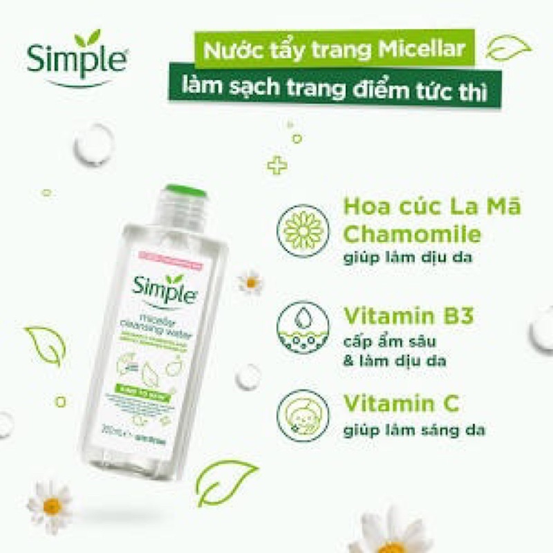 Bộ sản phẩm chăn sóc da Simple