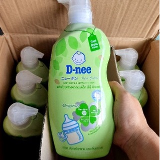 Nước rửa bình sữa Dnee Organic chai to 620ml hữu cơ an toàn cho bé thái lan Date mới