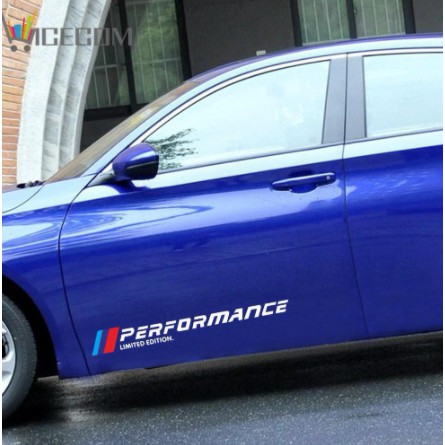 Bộ 2 Decal chữ Performance Sticker Dán Trang Trí Cho cửa thân Xe hơi ô tô Bmw X1 ...