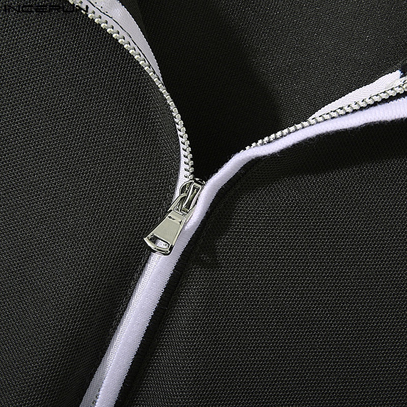 INCERUN Áo Thun Polo Ngắn Tay Màu Sắc Đơn Giản Cho Nam