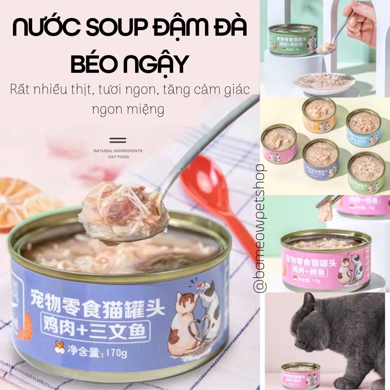 Pate Lon dinh dưỡng cho mèo lon 85gr , 170gr