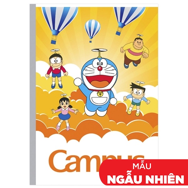 Vở Doraemon B5 4 Ô Ly 80 Trang ĐL 100g/m2 - Campus NB-BDSK80 (Mẫu Màu Giao Ngẫu Nhiên)