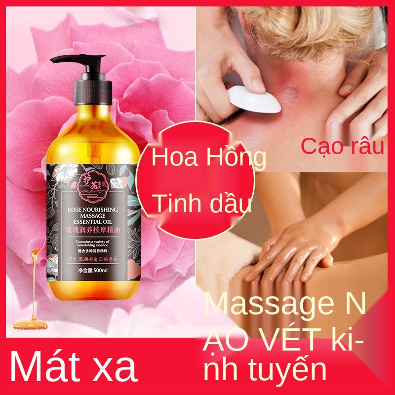 ❈♣☇Tinh dầu hoa hồng massage toàn thân, đả thông kinh mạch, phế, đẩy dầu, lưng, body, vai, cổ, mặt, body