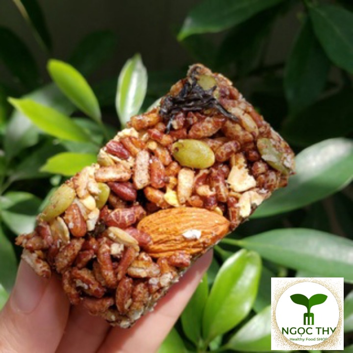 Thanh gạo lứt ngũ cốc Granola Bar vị rong biển/chà bông gà không đường, thực phẩm ăn kiêng giảm cân