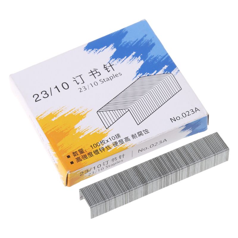Hộp 1000 Ghim Bấm Bằng Kim Loại 23 / 8 Chịu Lực Tốt Tiện Dụng Cho Văn Phòng / Trường Học