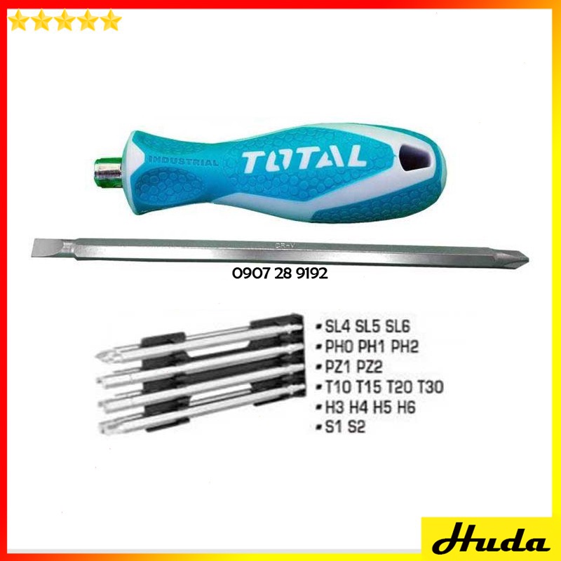 Bộ tua vít 6 đầu 18 đầu đa năng Total Ingco