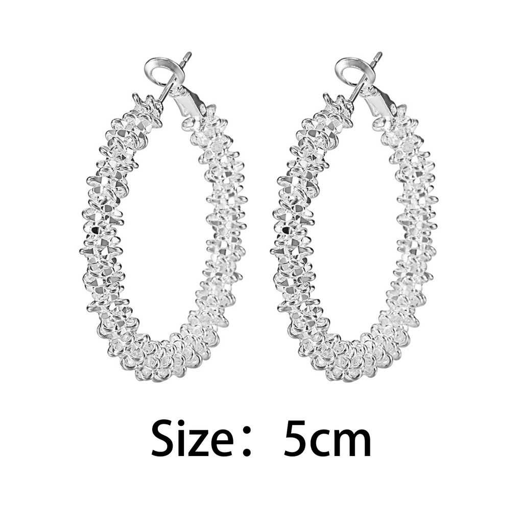 Khuyên tai mạ bạc 925 đính đá lấp lánh sang trọng quý phái dành cho nữ