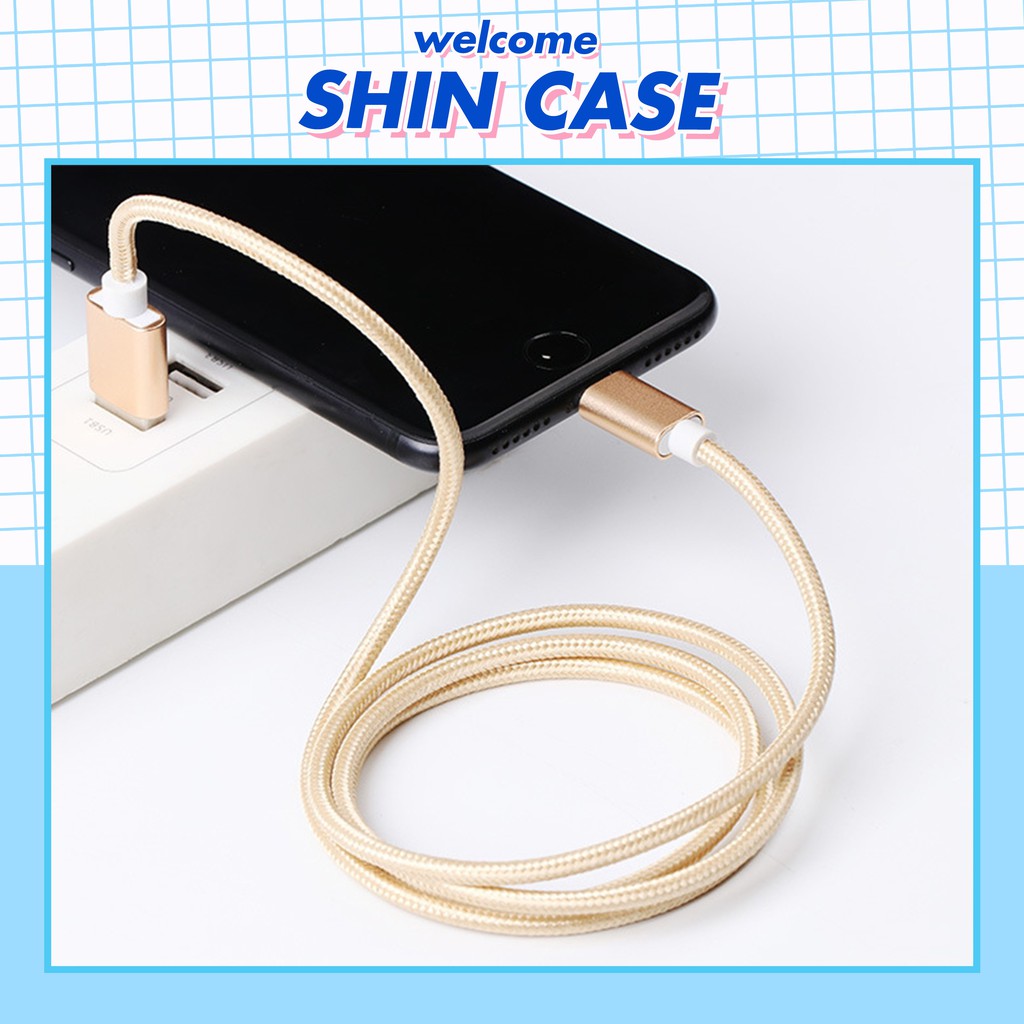 Dây Cáp Sạc Dây Dù Dài 1M và 3M Cho Phụ Kiện Điện Thoại Tai Nghe Bluetooth Không Dây Pin Dự Phòng -  Shin Case