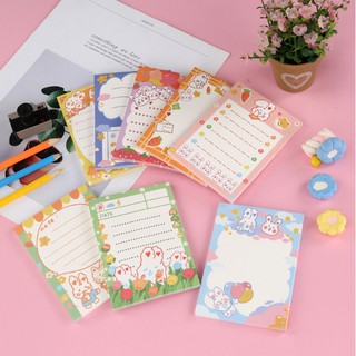 Giấy noted hoạt hình thỏ con xinh xắn - 50 tờ, khổ dài