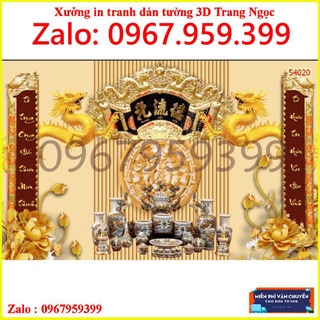 Tranh dán ban thờ vải lụa 3d zalo 0967959399