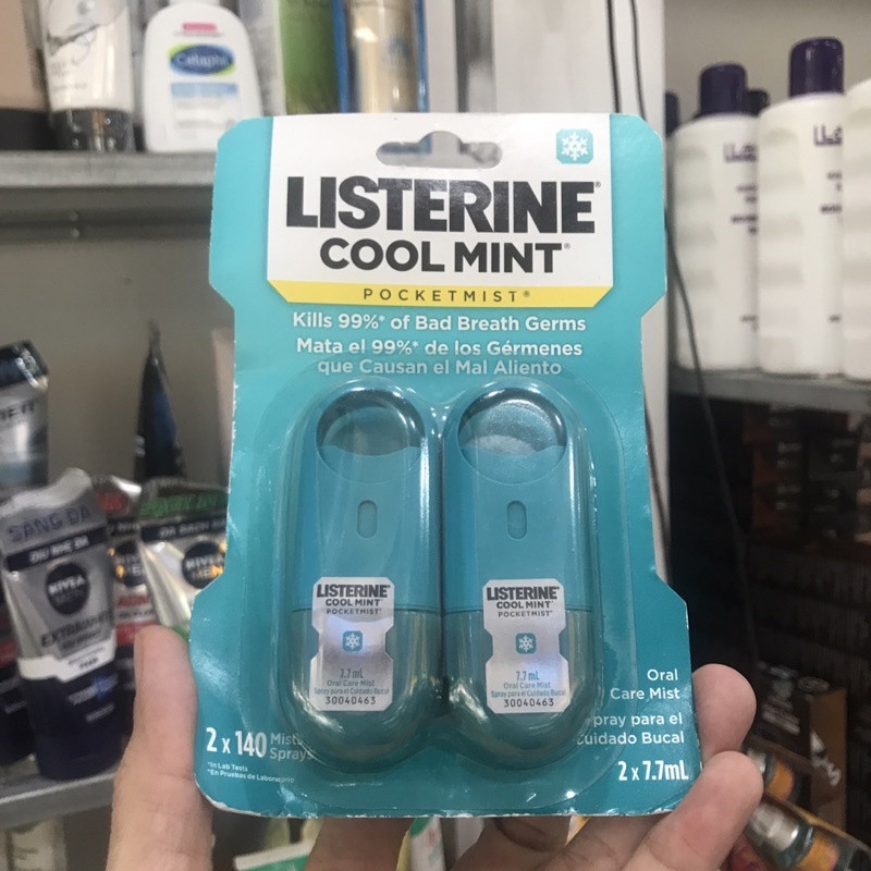Xịt Thơm Miệng Listerine Cool Mint 2x7.7ml