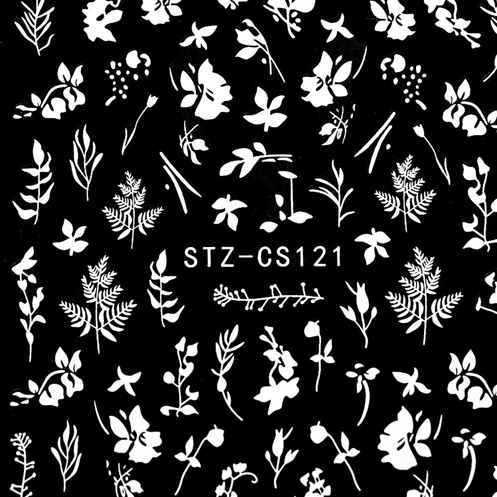 HS Sticker Dán Móng Họa Tiết Hoa Lá Mùa Hè Đơn Giản