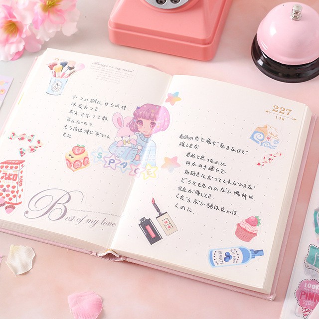 Set 4 Tấm Washi Sticker Lớn Nhiều Chủ Đề Cực Xinh DIY Trang Trí Sổ Lưu Niệm Planner scrapbook, bullet journal Nhãn Dán