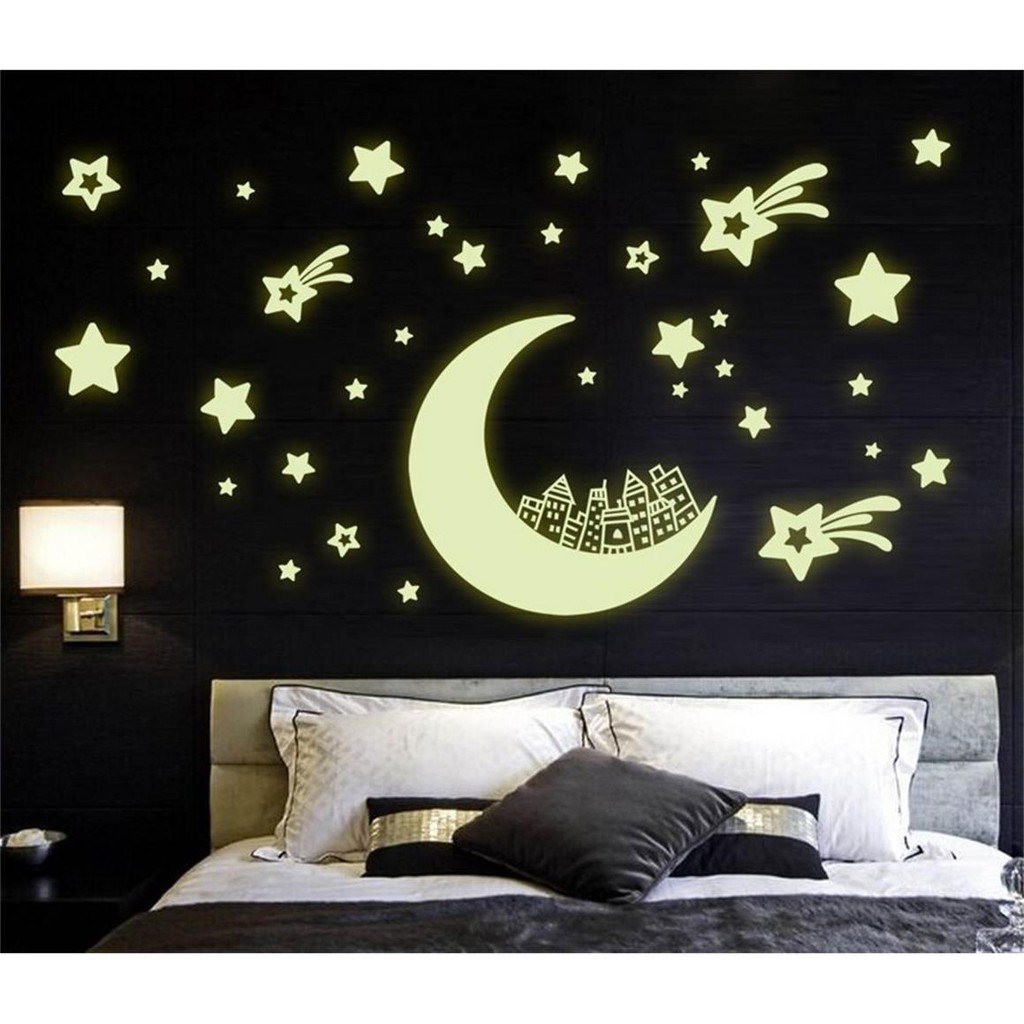 CONOPERY Decal dán tường dạ quang đẹp mắt cho nhà hoặc văn phòng có 4 kiểu tùy chọn