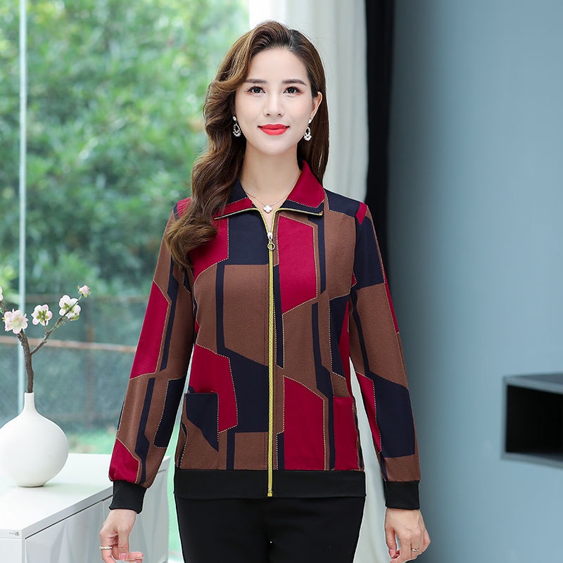 Áo Khoác Chống Nắng Tay Dài Khóa Kéo Thời Trang Xuân Hè Cho Phụ Nữ Trung Niên