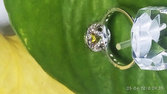 Nhẫn bạc topaz vàng chanh