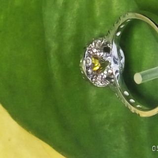 Nhẫn bạc topaz vàng chanh