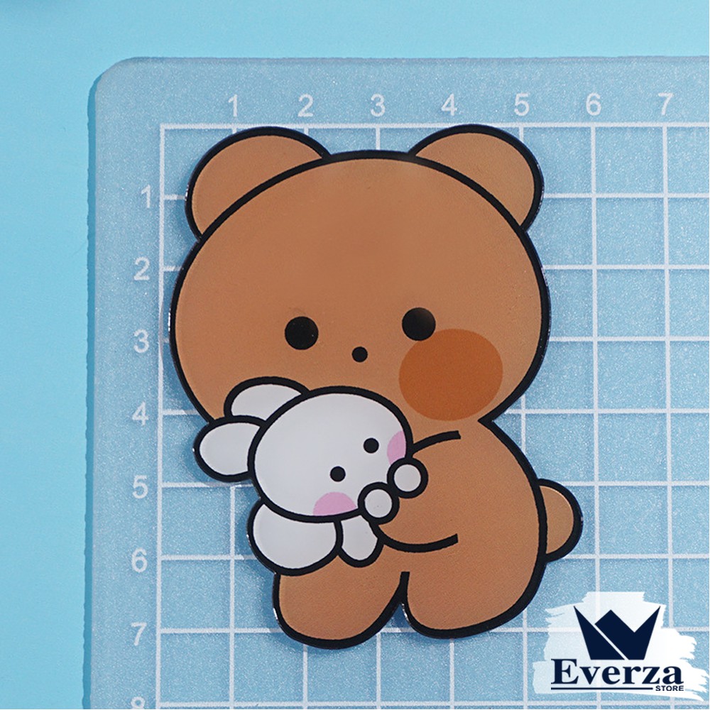 Sticker Các loại Siêu Đáng Yêu Siêu Cute Như Cô Gái Gấu Đính Kèm Cho Túi Balo Hay Quần Áo