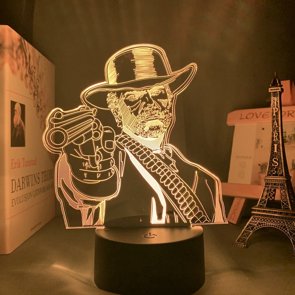 Set 2 Đèn Led 3d RDR2 Arthur Morgan Trang Trí Phòng Ngủ Cho Bé