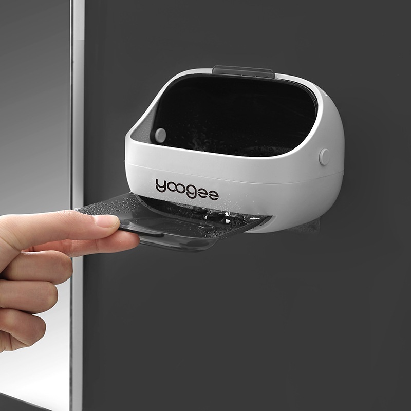 Hộp đựng xà phòng bằng nhựa trong suốt có rãnh thoát nước tiết kiệm không gian sáng tạo tiện dụng cho phòng tắm