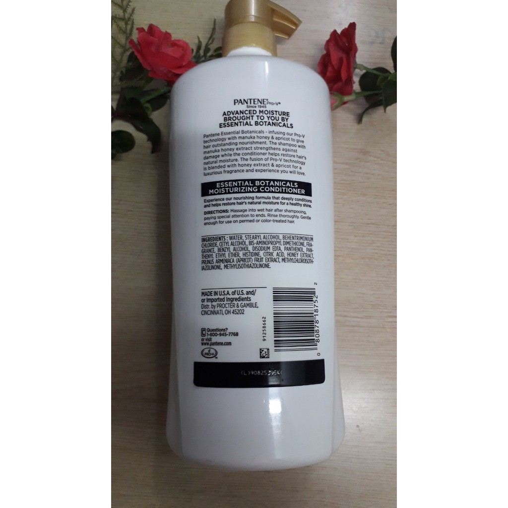 Dầu Xả Pantene Essential Botanicals Mỹ 1.13L