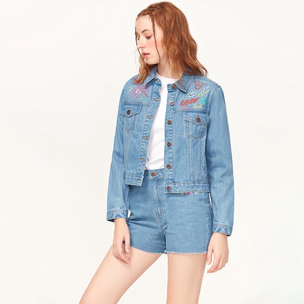 Áo khoác jean nữ Jelly Bunny JJA01PT2S21 B21SAJL010 BLU000