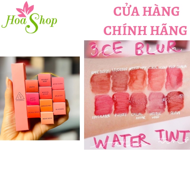 Son Kem Lì, Mịn Mượt Nhẹ Môi 3CE Blur Water Tint 4.6g