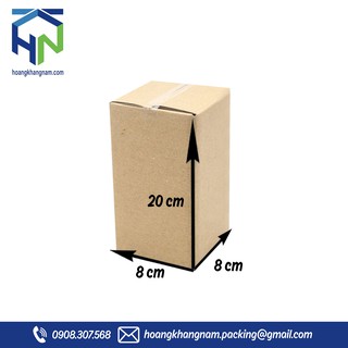 8x8x20 cm - Combo 100 hộp carton cao shipcod