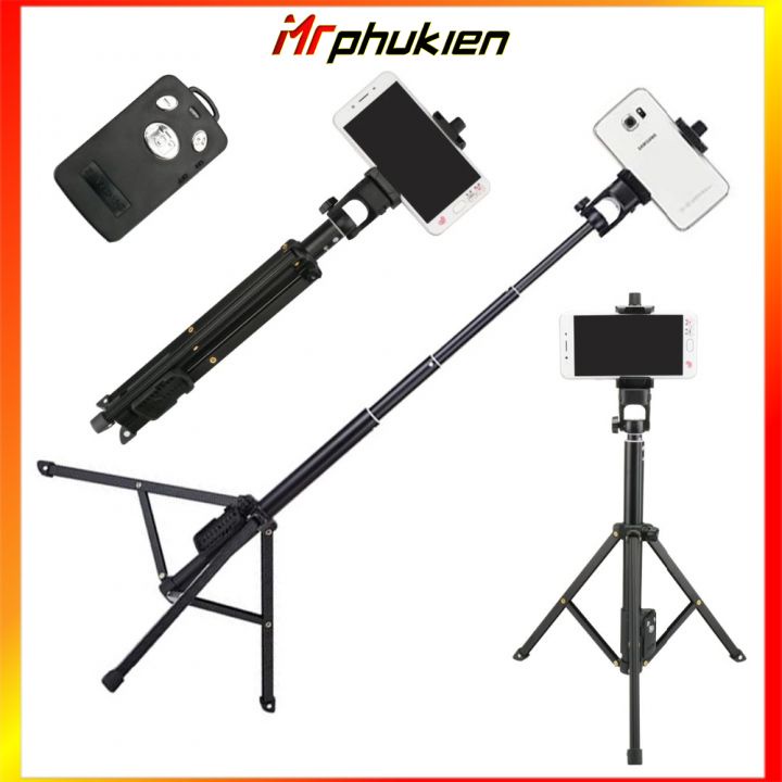 Gậy 3 chân YUNTENG 1688 cao 130cm tùy chỉnh độ cao kèm remote, tripod 3 chân chụp hình, quay video - MrPhukien