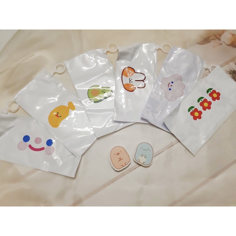 Túi zip lụa nhỏ đựng bút