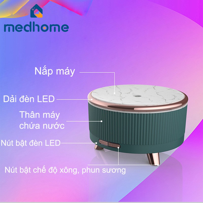 MÁY XÔNG TINH DẦU MEDHOME STARSHIP DUNG TÍCH LỚN 500ML | GIÚP THƯ GIÃN | GIỮ ẨM